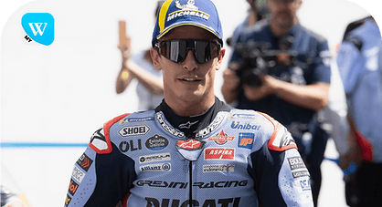 Marc Marquez wearing sunglasses