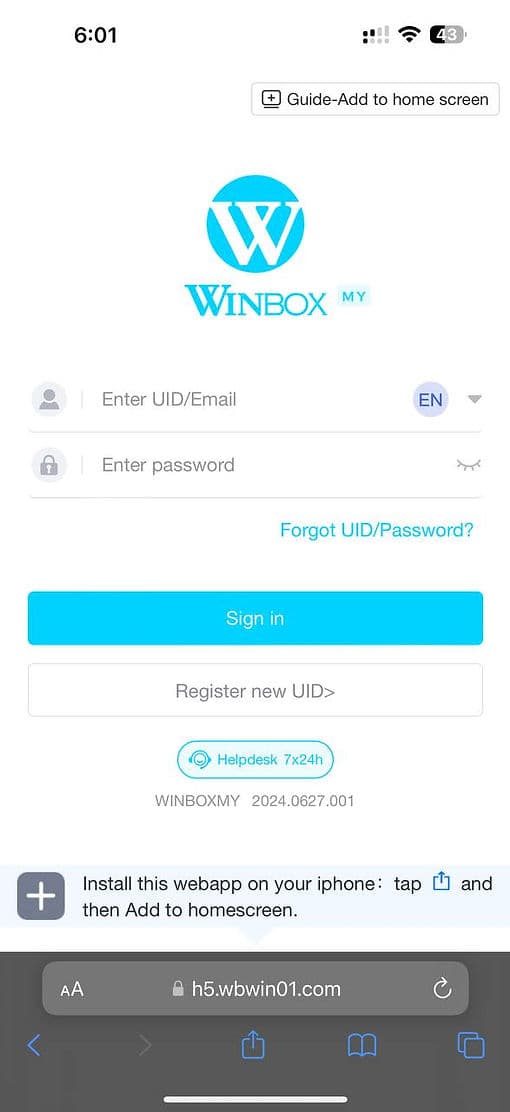 Winbox iOS install step 1